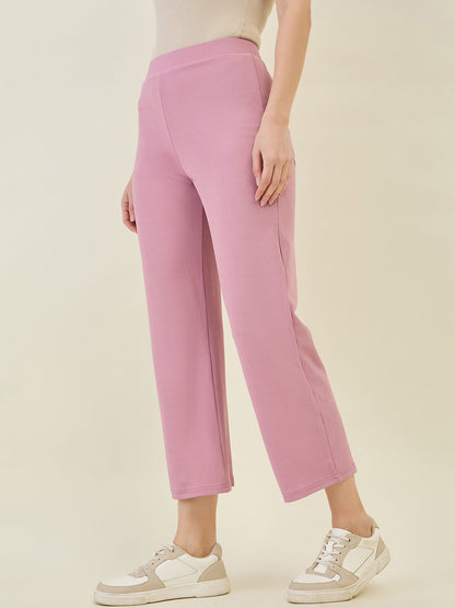 High-Rise Flared Ankle Trousers