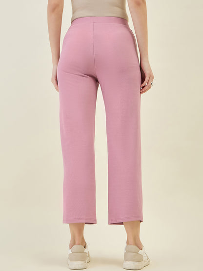 High-Rise Flared Ankle Trousers