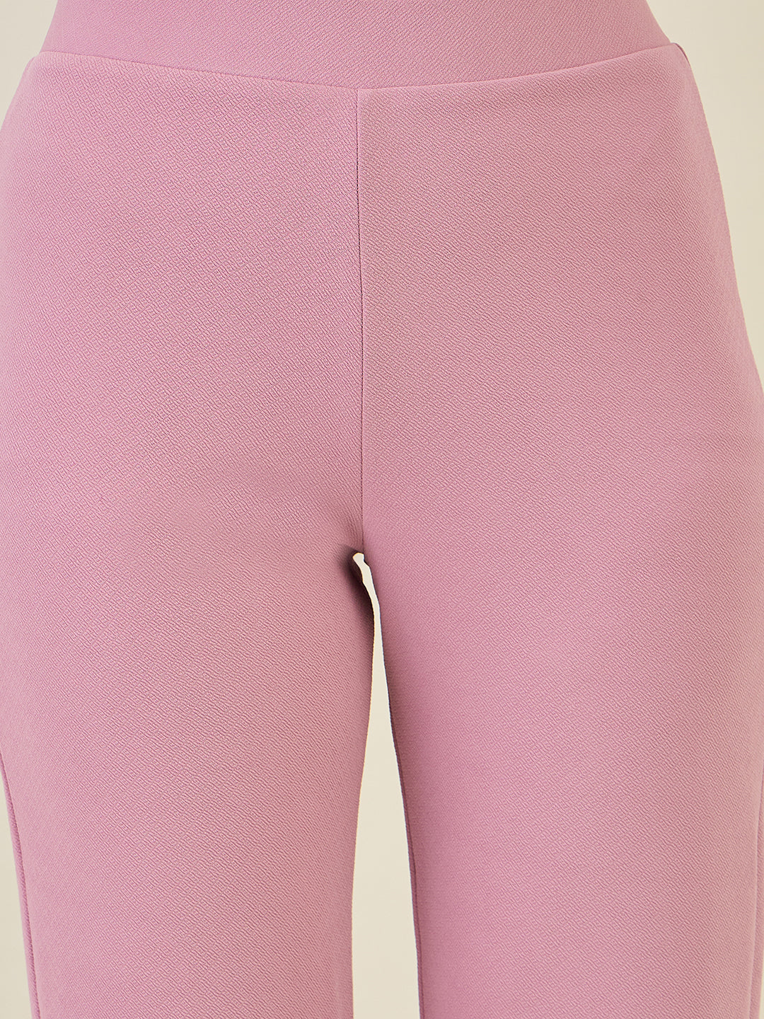 High-Rise Flared Ankle Trousers