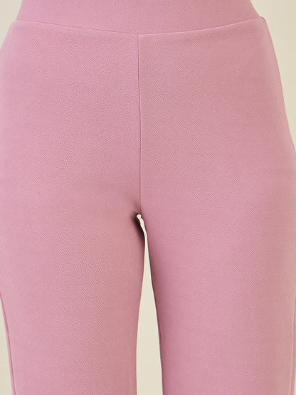 High-Rise Flared Ankle Trousers
