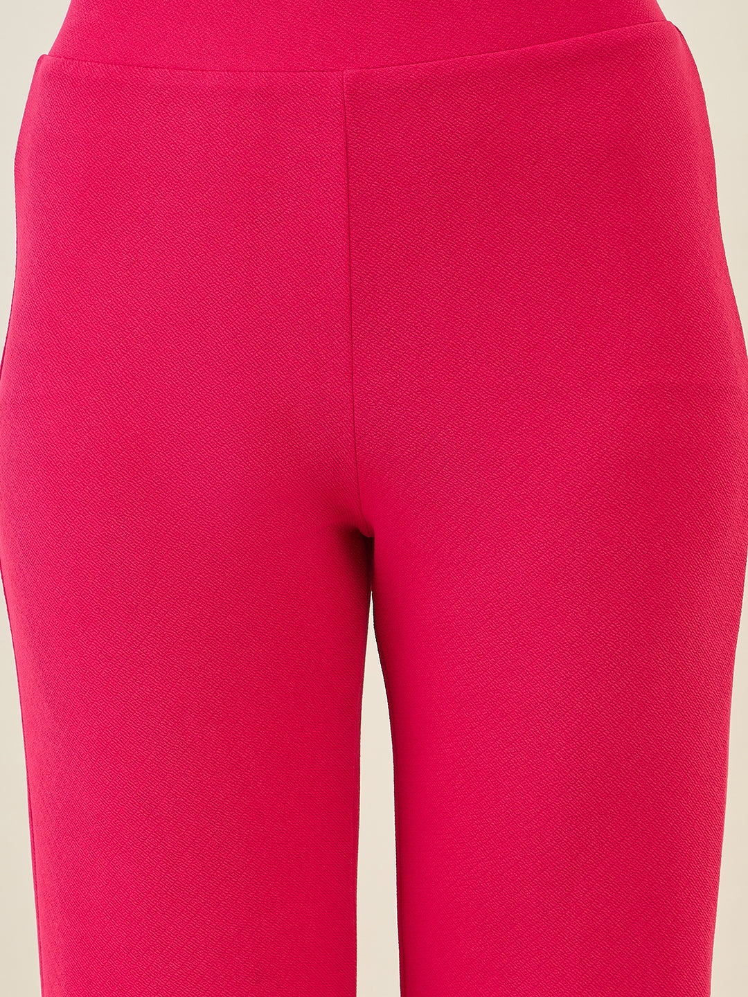 High-Rise Flared Ankle Trousers