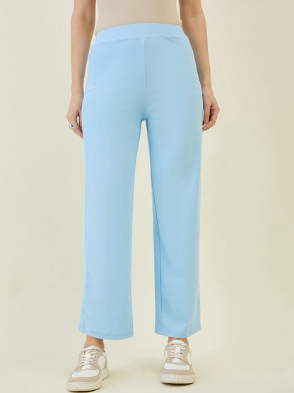 High-Rise Flared Ankle Trousers