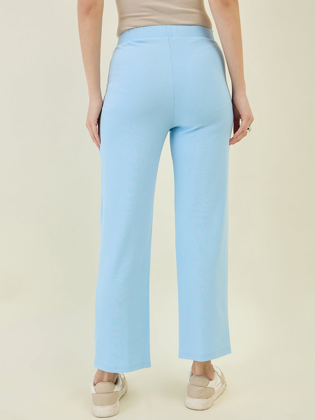 High-Rise Flared Ankle Trousers
