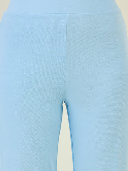 High-Rise Flared Ankle Trousers