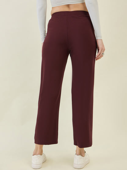 High-Rise Flared Ankle Trousers