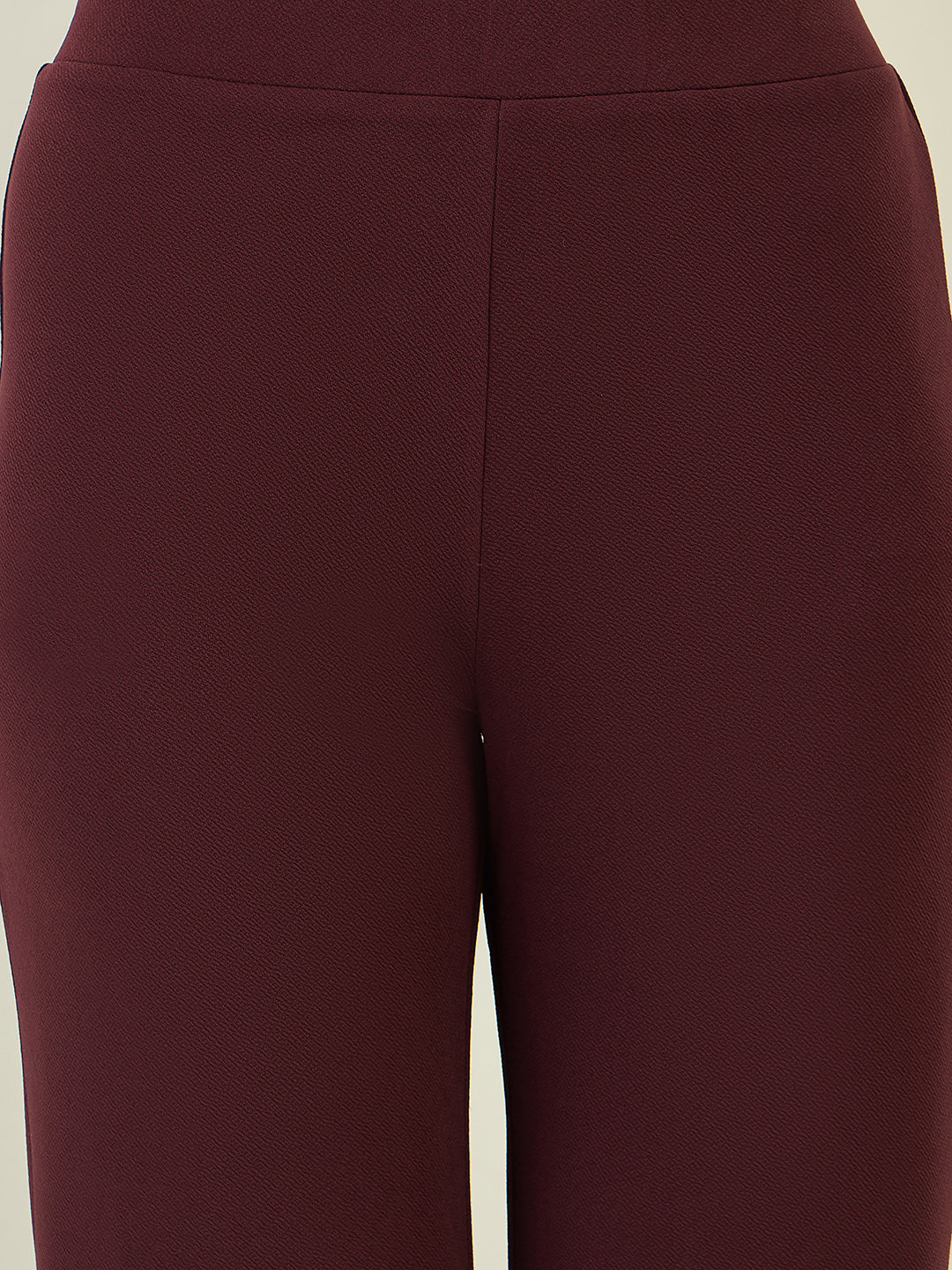 High-Rise Flared Ankle Trousers