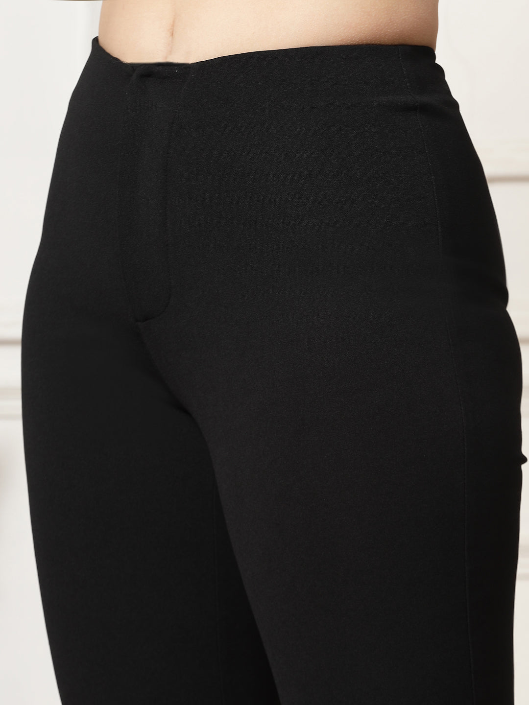 High-Rise Full Length Flared Trousers