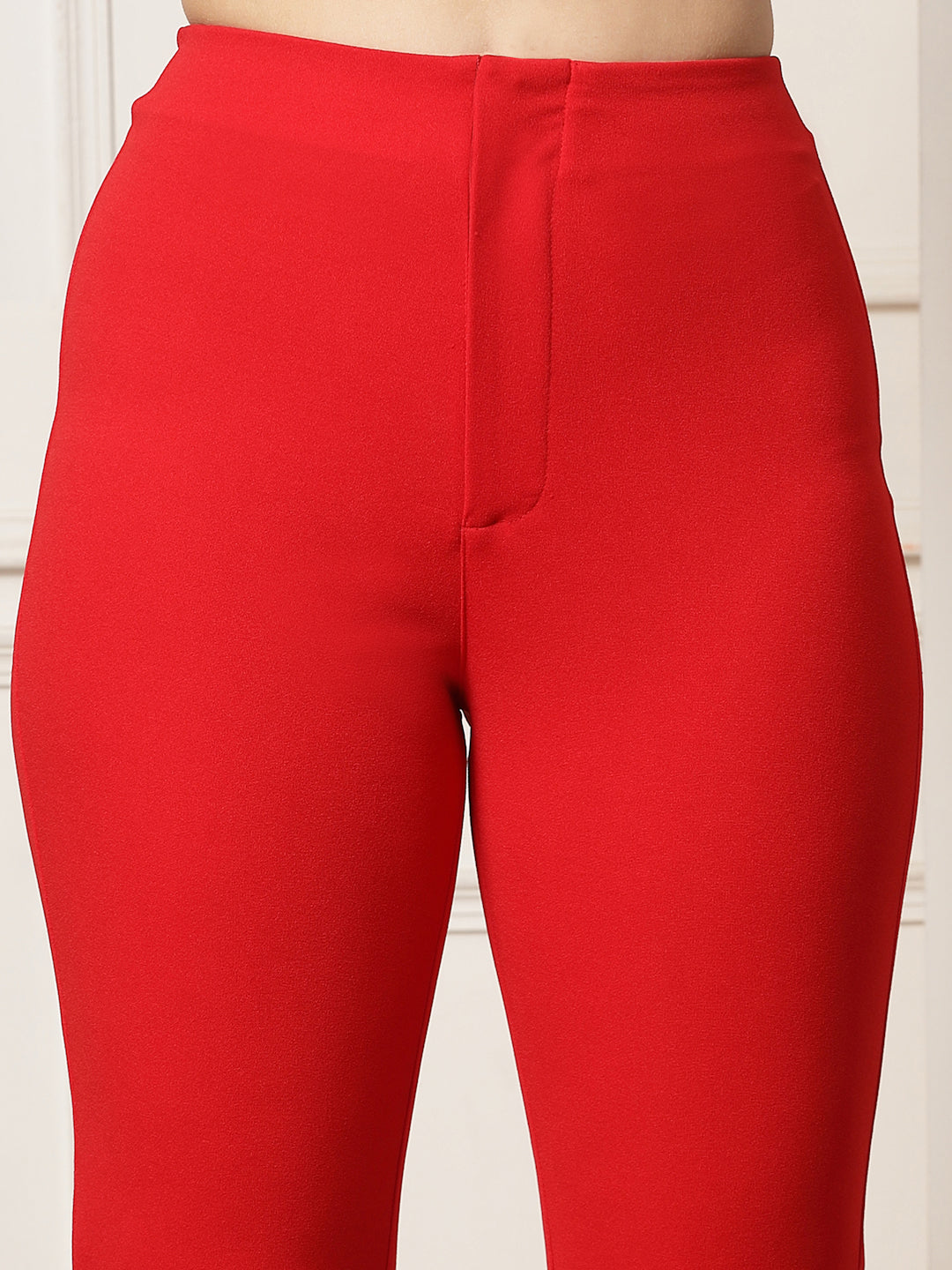 High-Rise Full Length Flared Trousers