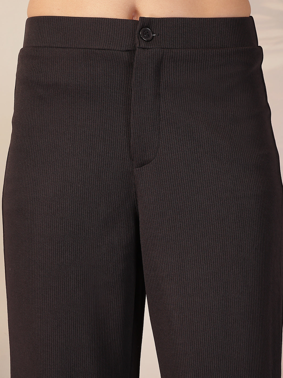 Aayu Classic Ribbed Straight Trouser