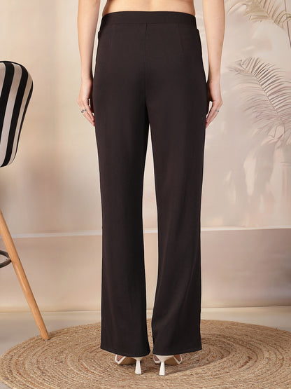 Aayu Classic Ribbed Straight Trouser