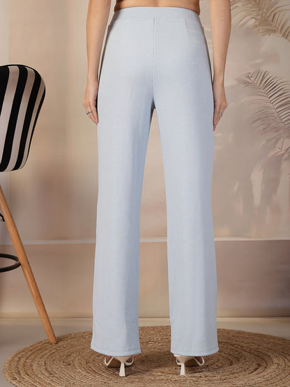 Aayu Classic Ribbed Straight Trouser
