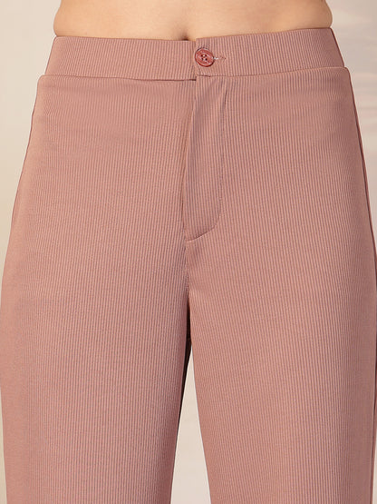Aayu Classic Ribbed Straight Trouser