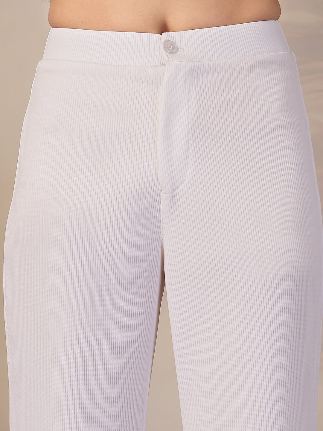 Aayu Classic Ribbed Straight Trouser