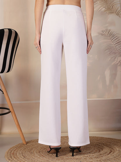 Aayu Classic Ribbed Straight Trouser