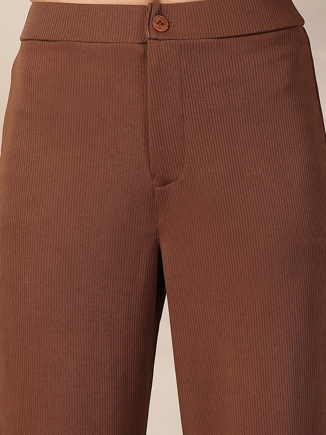 Aayu Classic Ribbed Straight Trouser