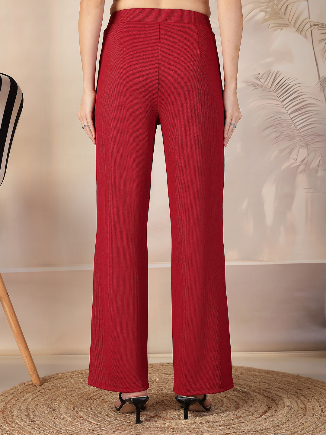 Aayu Classic Ribbed Straight Trouser