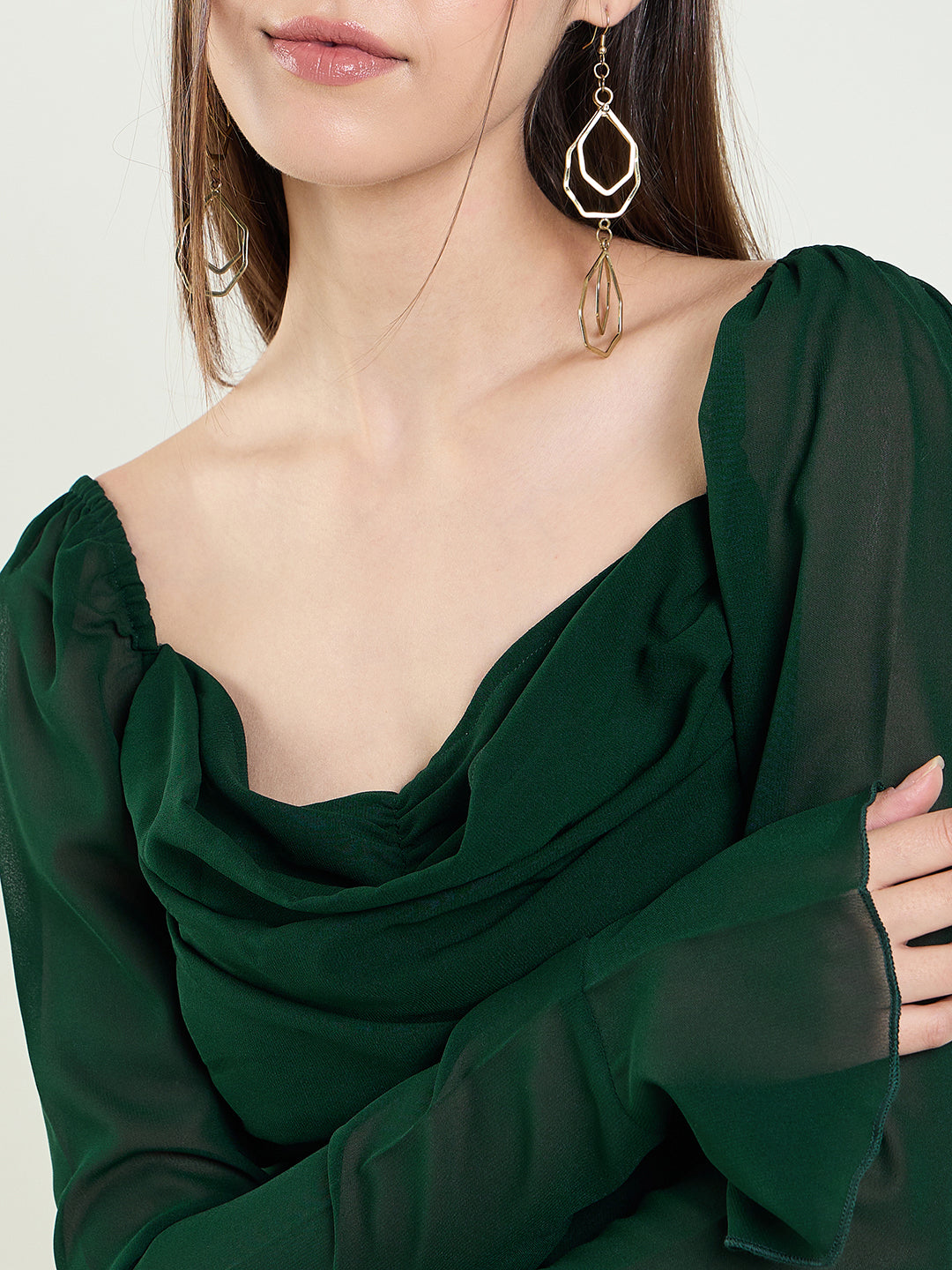 Long Sleeve Ruched Sweetheart Mini Bodycon Dress