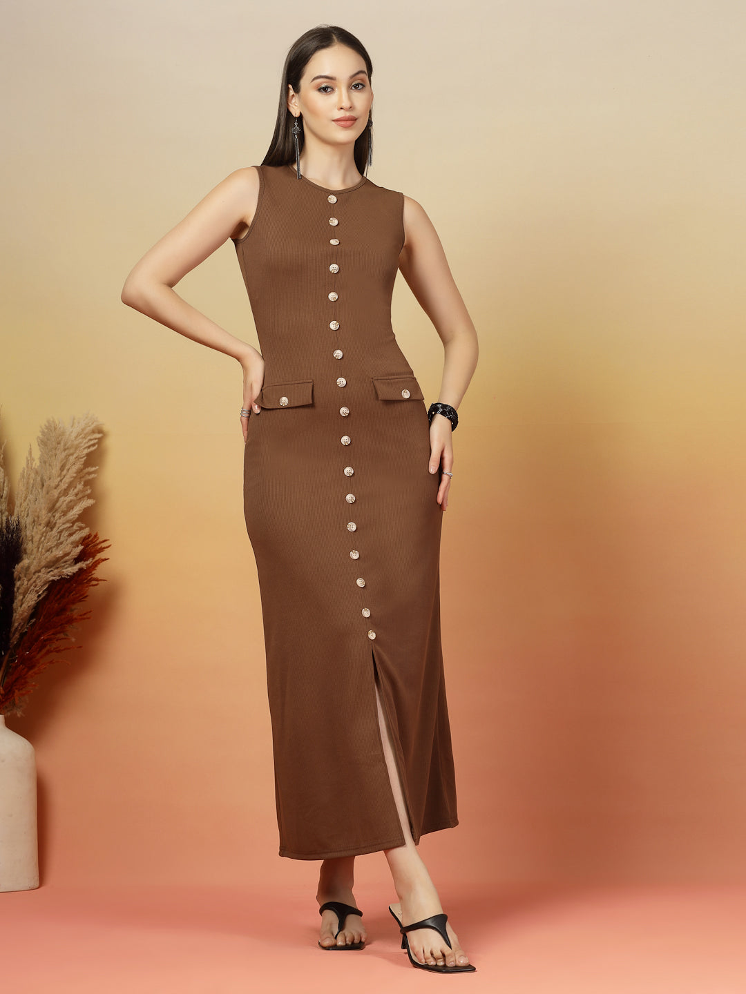 Midnight Grace Bodycon Maxi Dress