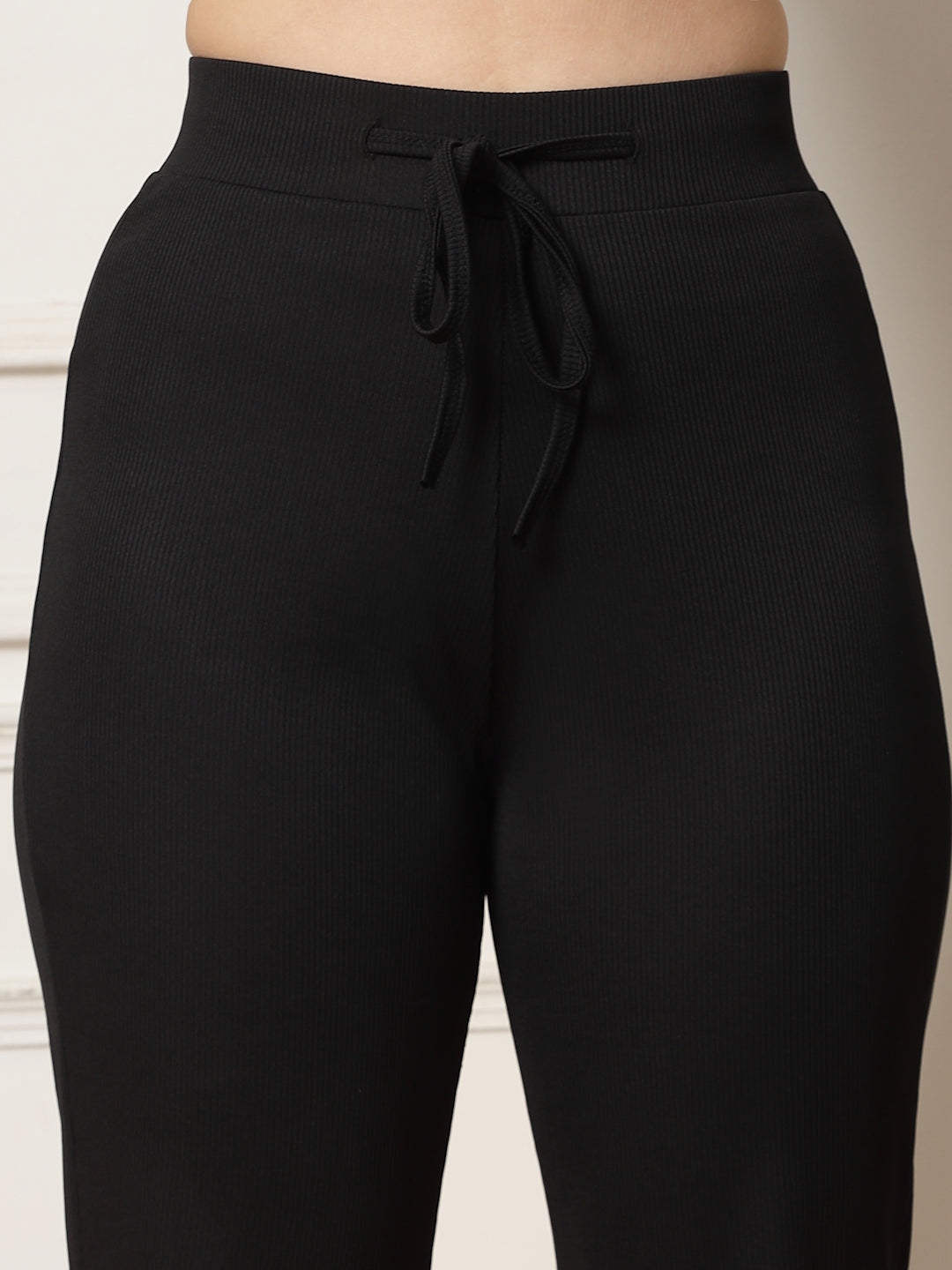 Ribbed Sweetheart Crop Top and Trouser Co-ord Set