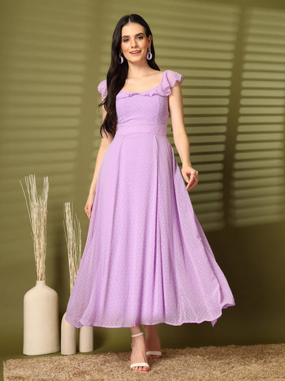 Ruffle Strap Backless Maxi Dress