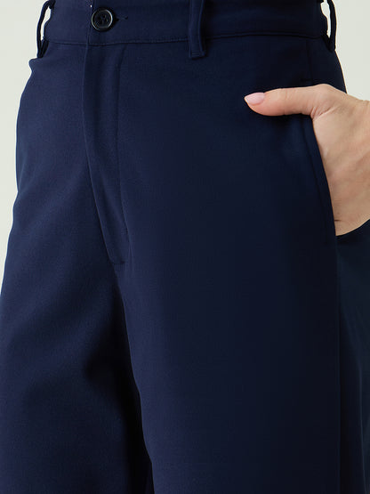 Sleeveless Collared Top and Tailored Trousers Set