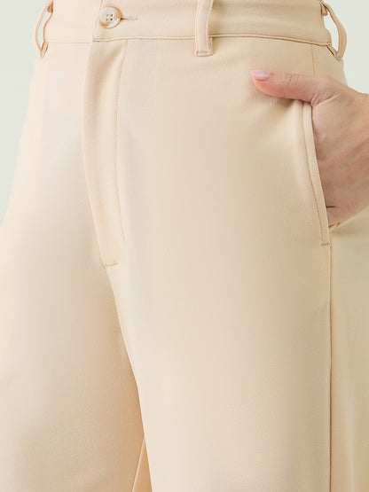 Sleeveless Collared Top and Tailored Trousers Set