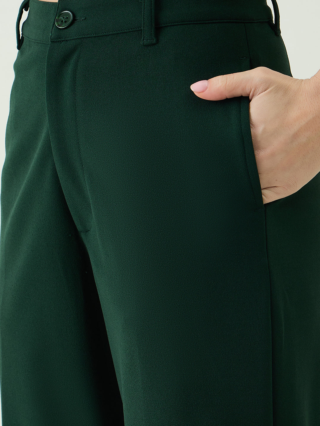 Sleeveless Collared Top and Tailored Trousers Set