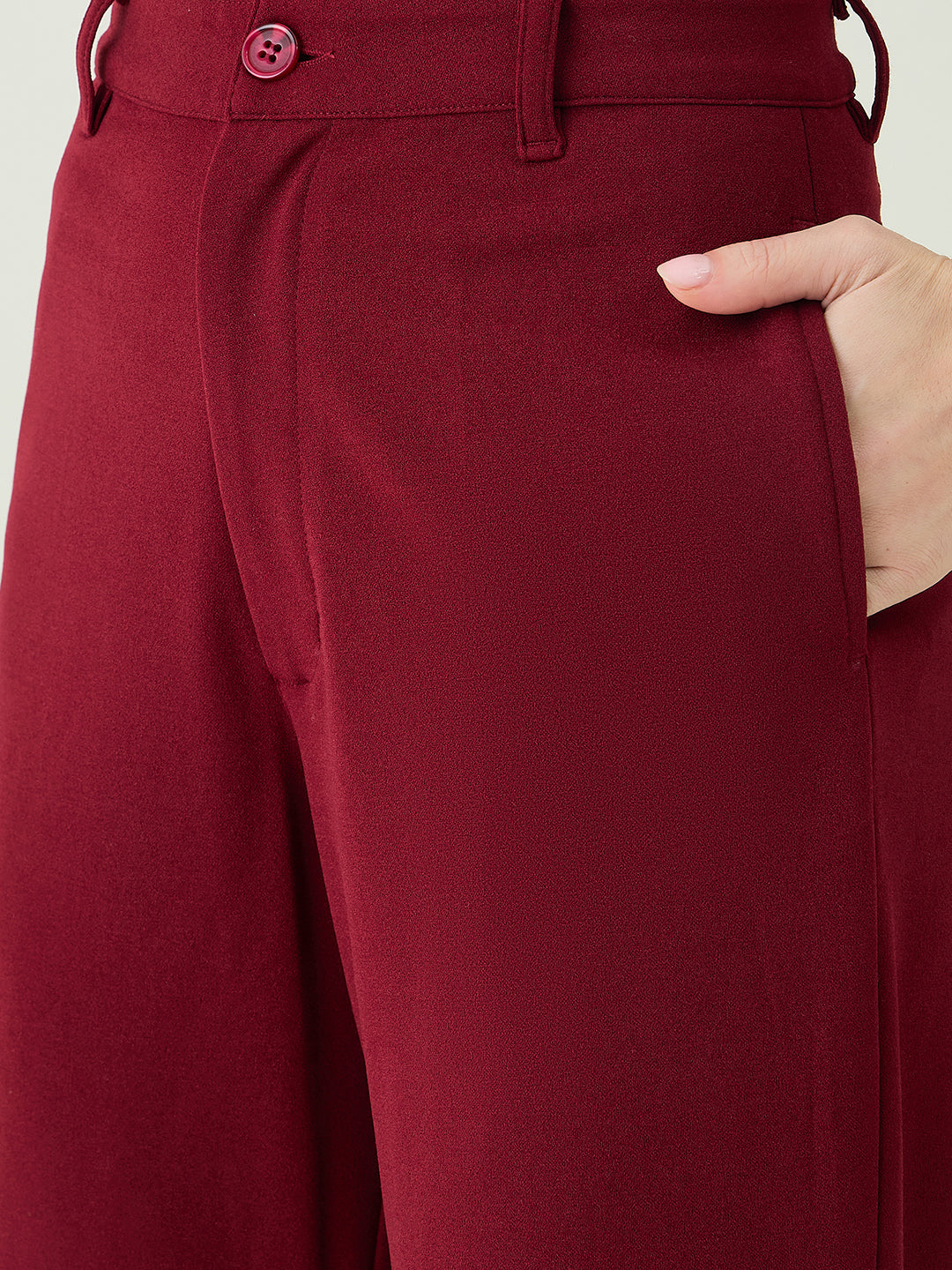 Sleeveless Collared Top and Tailored Trousers Set