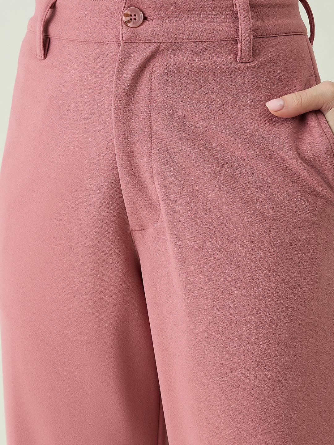 Sleeveless Collared Top and Tailored Trousers Set