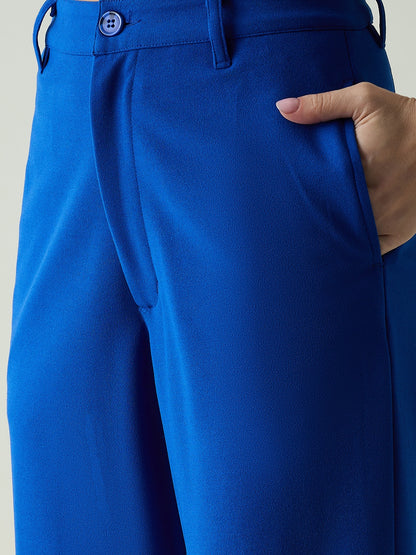 Sleeveless Collared Top and Tailored Trousers Set