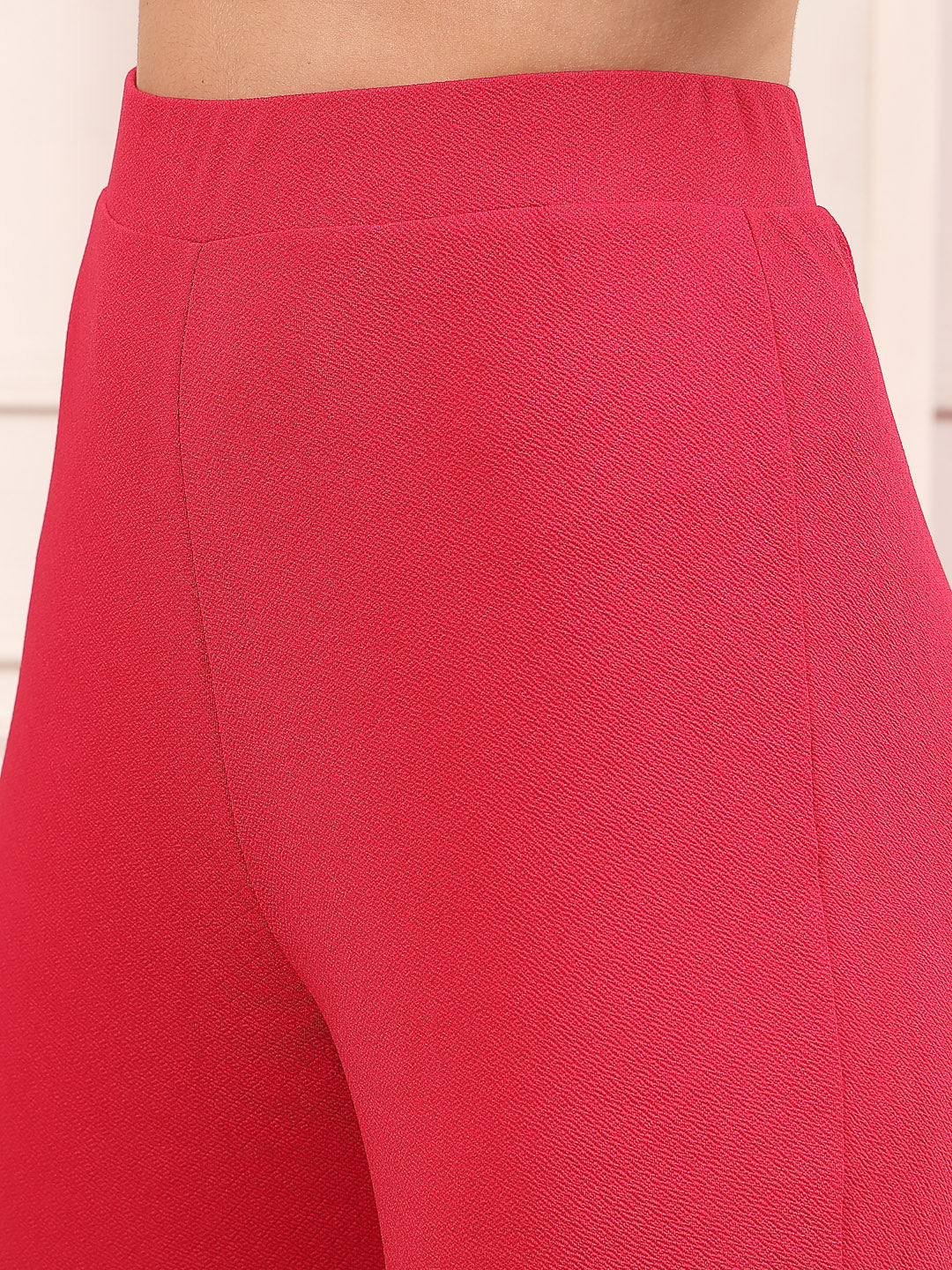 Sleeveless Ruched Crop Top and Trouser Co-ord Set