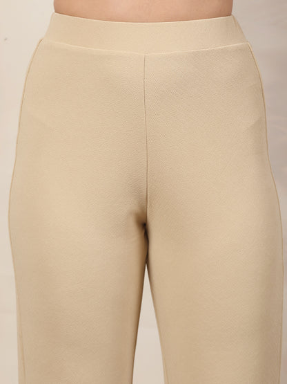 Sleeveless Ruched Crop Top and Trouser Co-ord Set