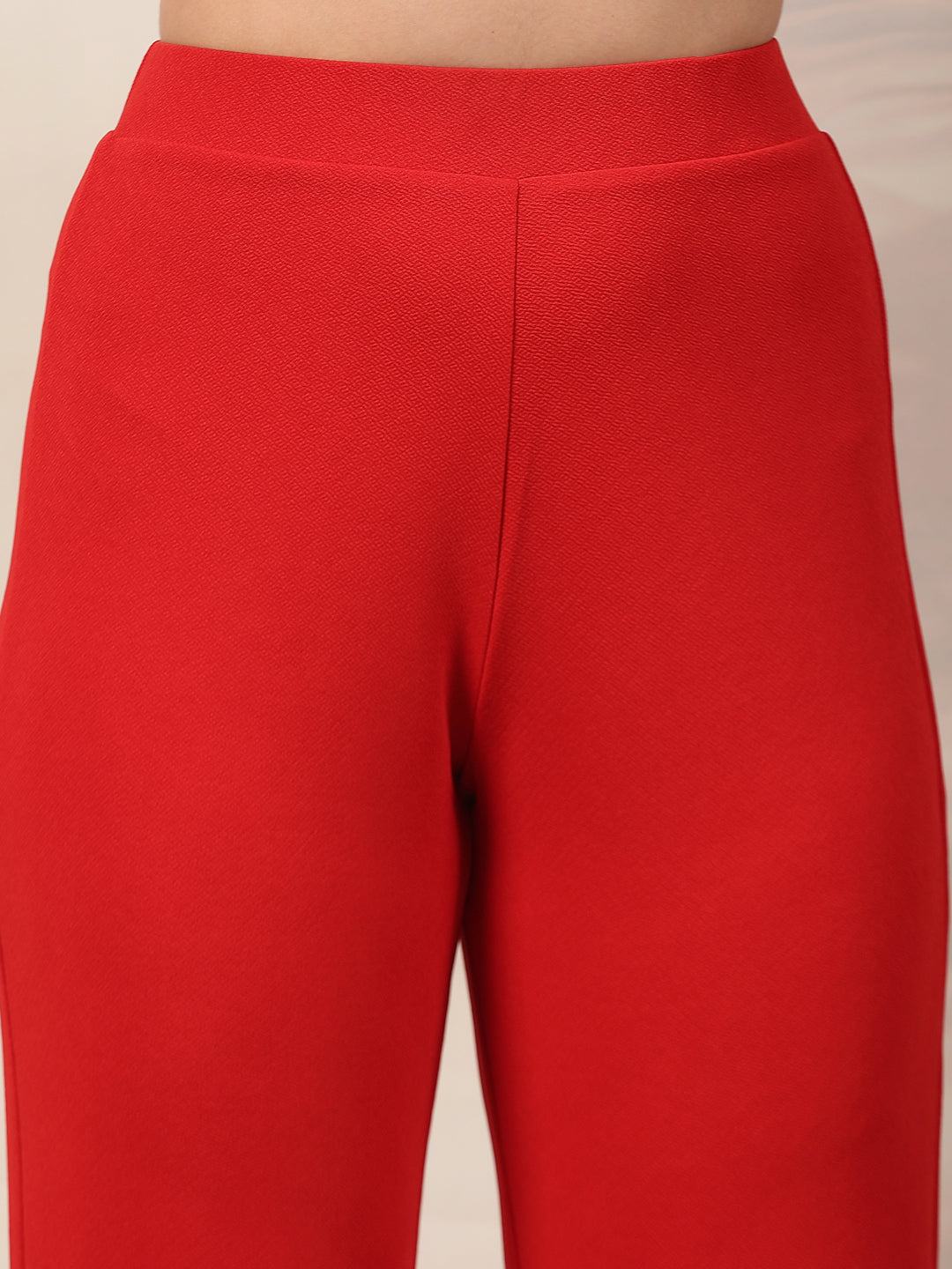 Sleeveless Ruched Crop Top and Trouser Co-ord Set