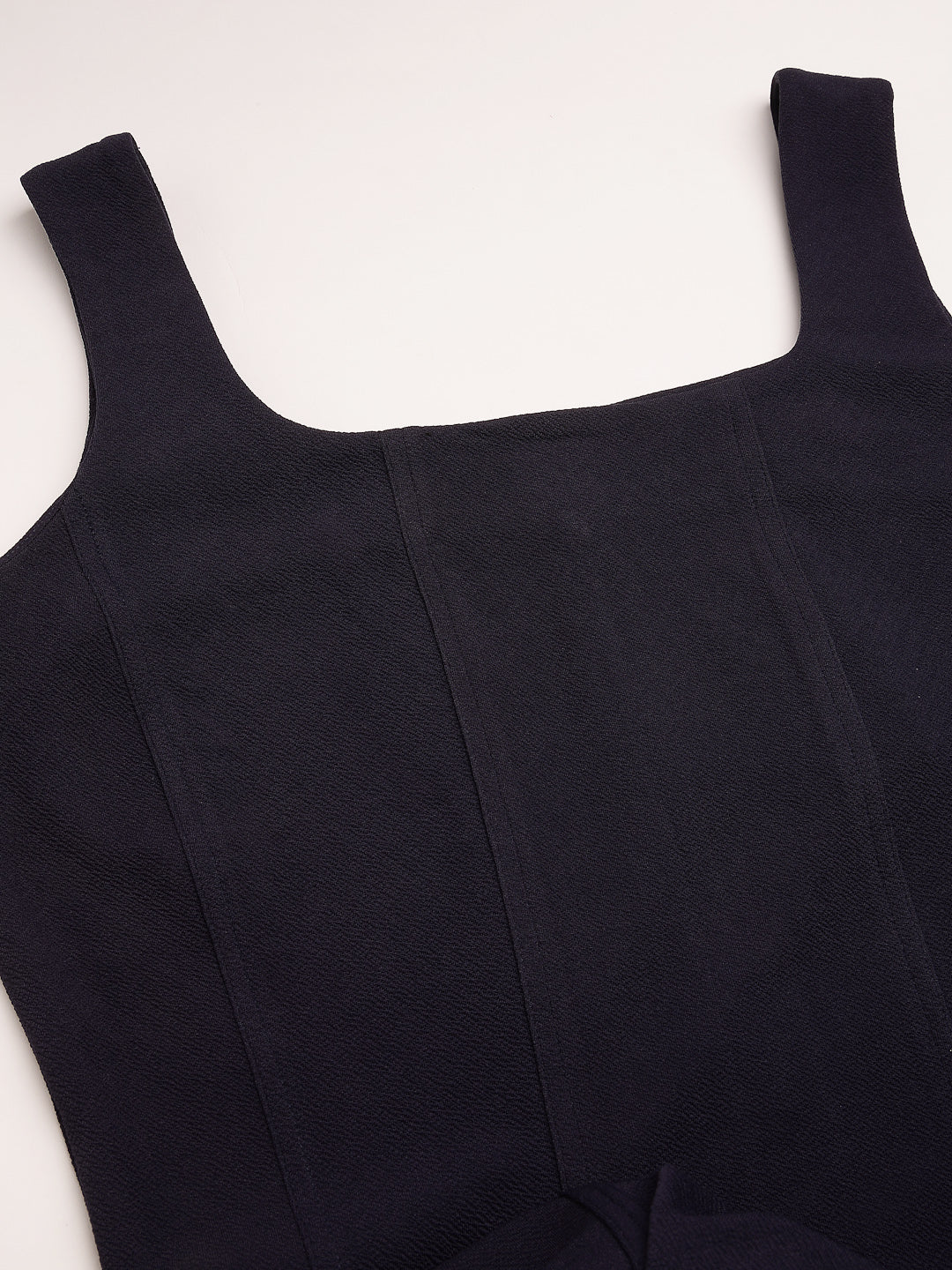 Sleeveless Square Neck A-Line Midi Dress