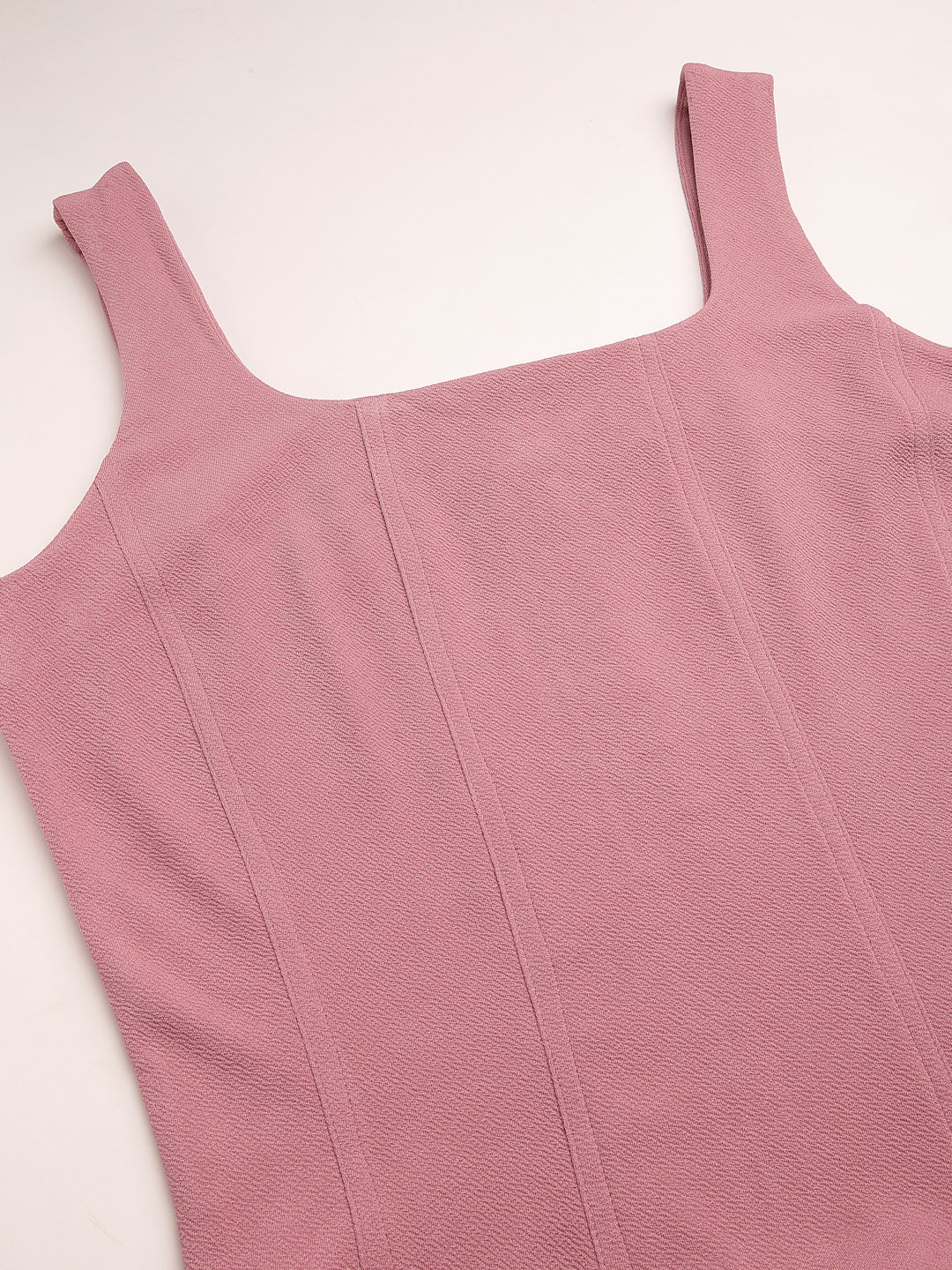 Sleeveless Square Neck A-Line Midi Dress