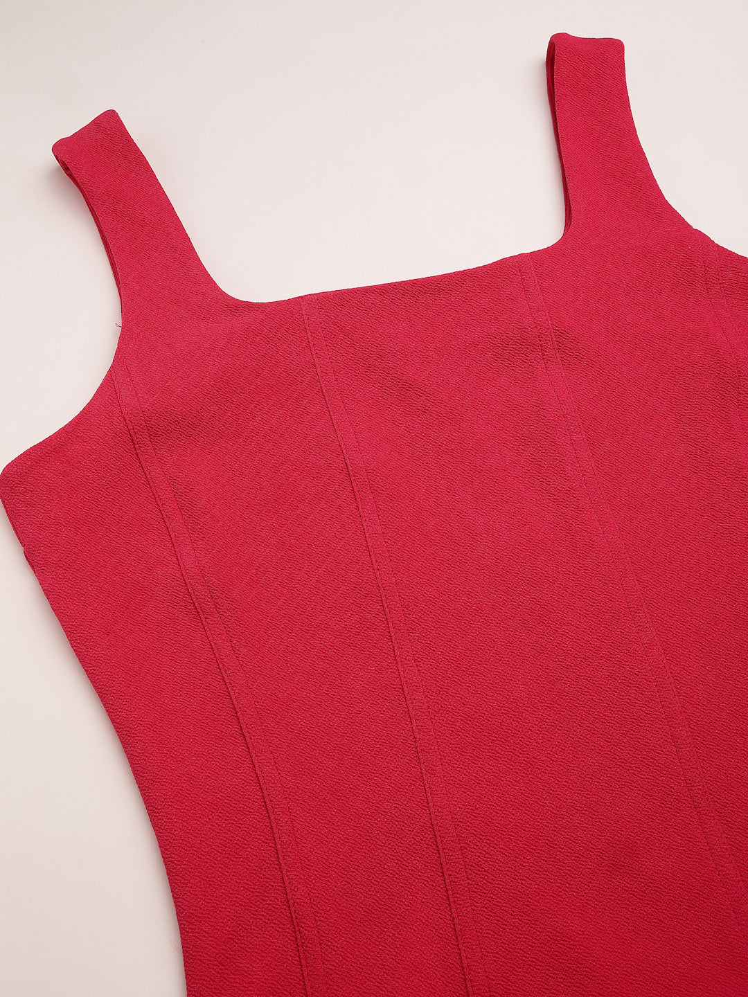 Sleeveless Square Neck A-Line Midi Dress