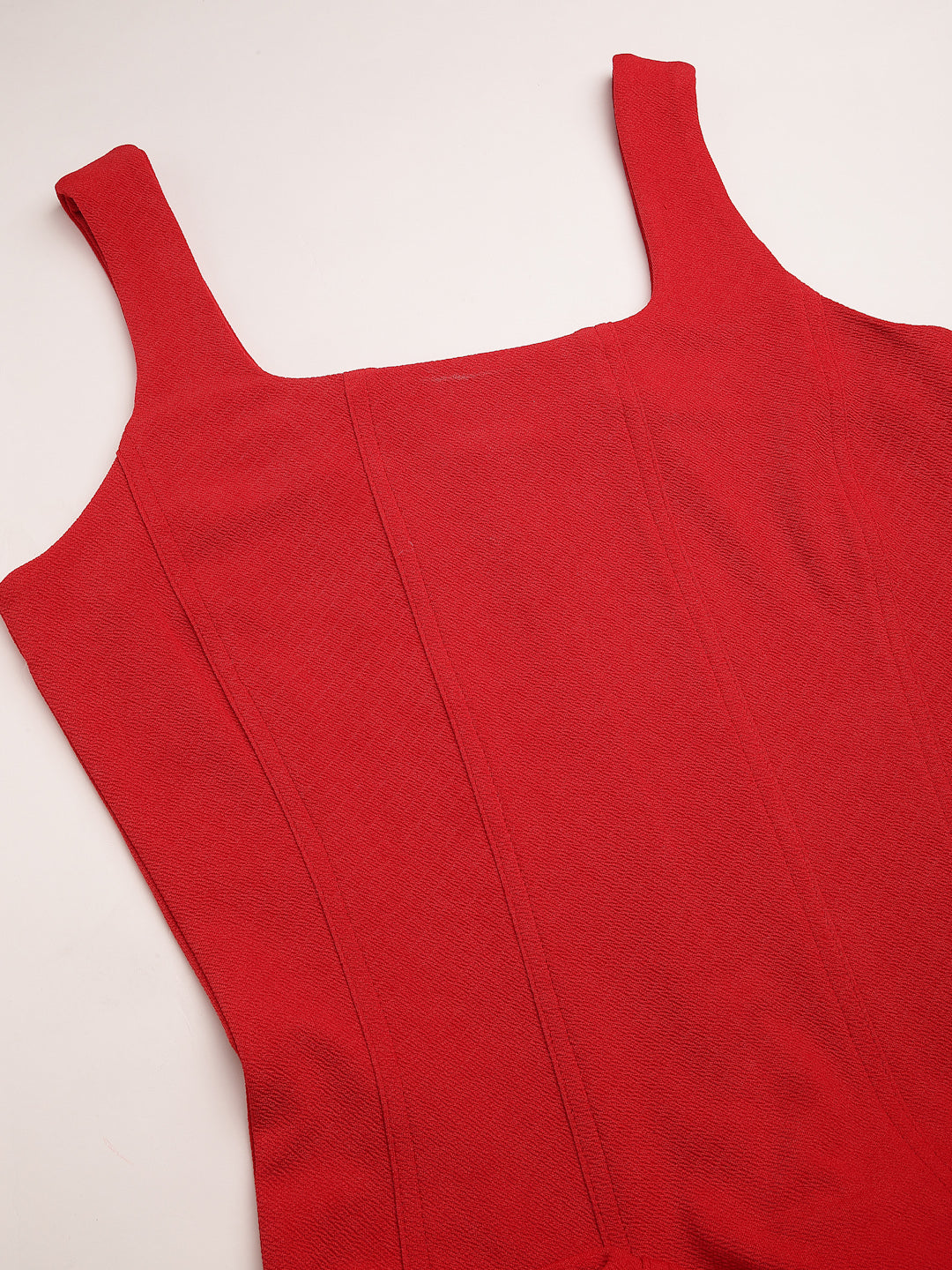 Sleeveless Square Neck A-Line Midi Dress