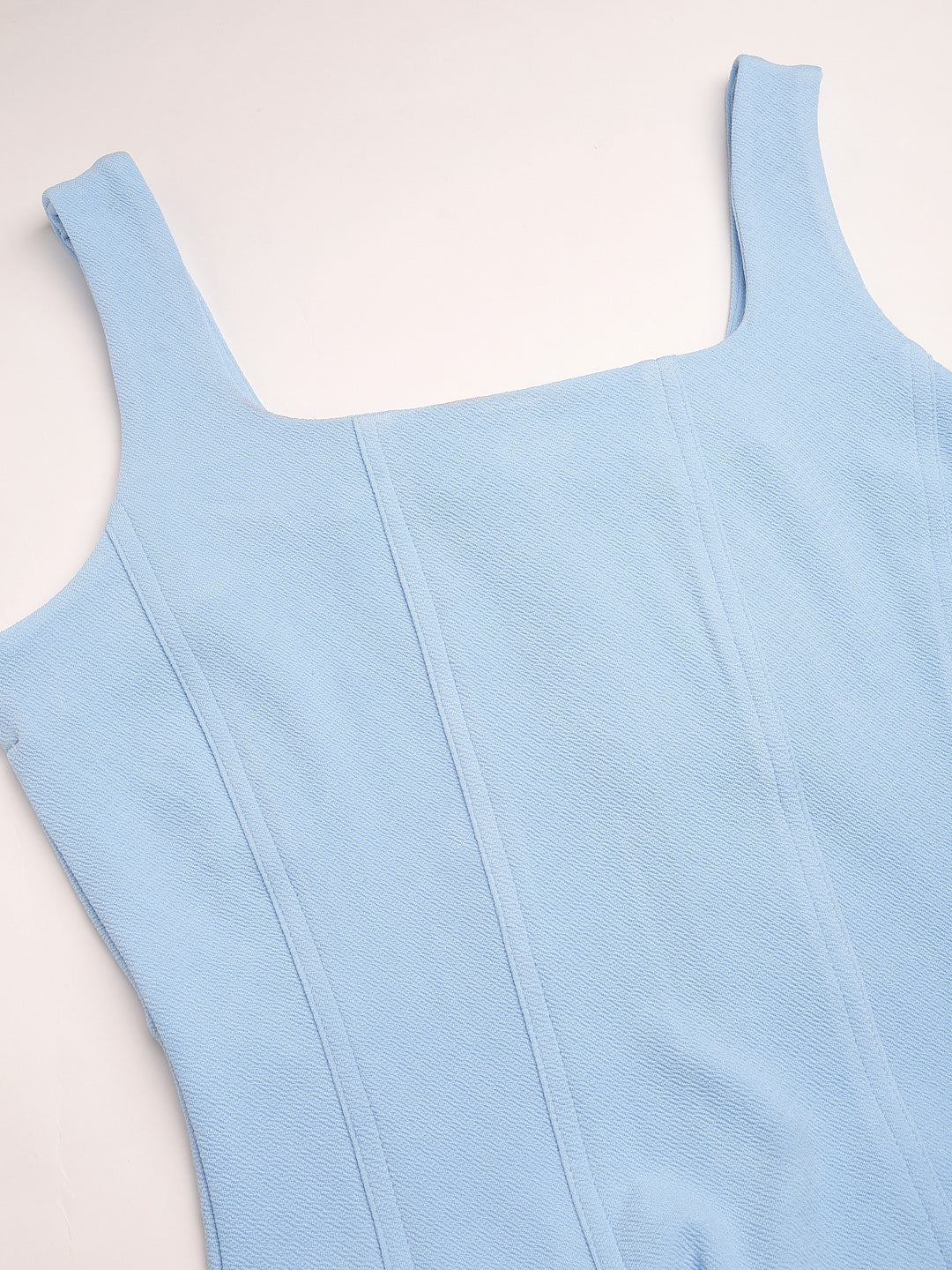 Sleeveless Square Neck A-Line Midi Dress