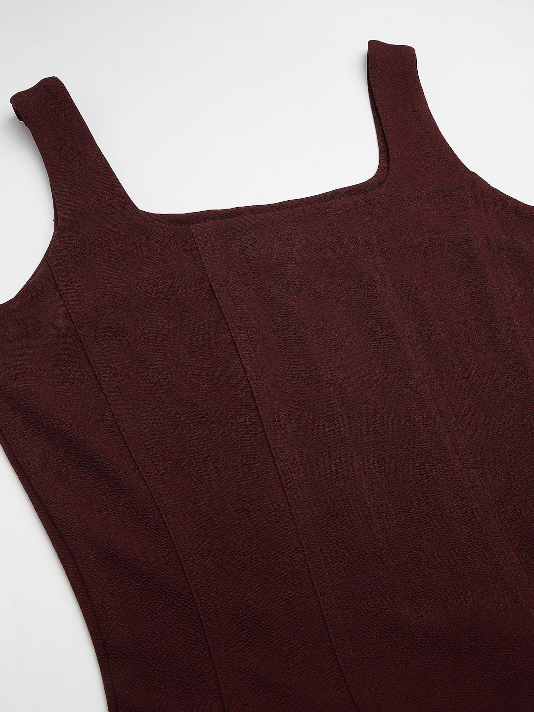 Sleeveless Square Neck A-Line Midi Dress