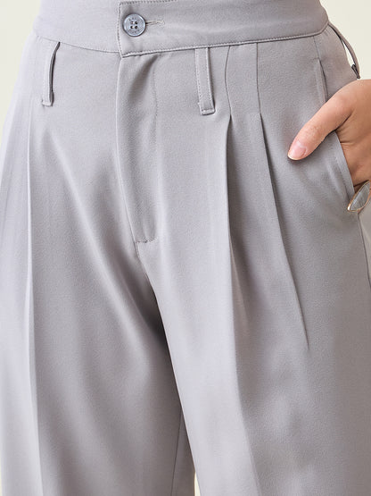 Sleeveless Waistcoat Wrap Top and Trouser Set