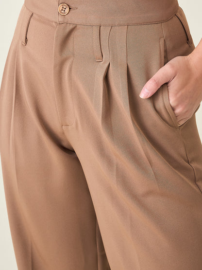 Sleeveless Waistcoat Wrap Top and Trouser Set