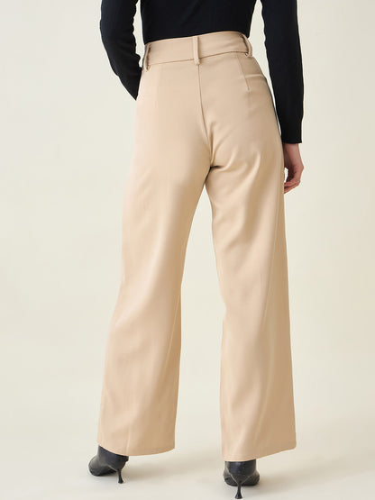 Tailored Twill Trousers with Button Flap Pockets