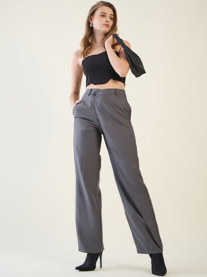 Wrap-Front Trousers with Contoured Waist