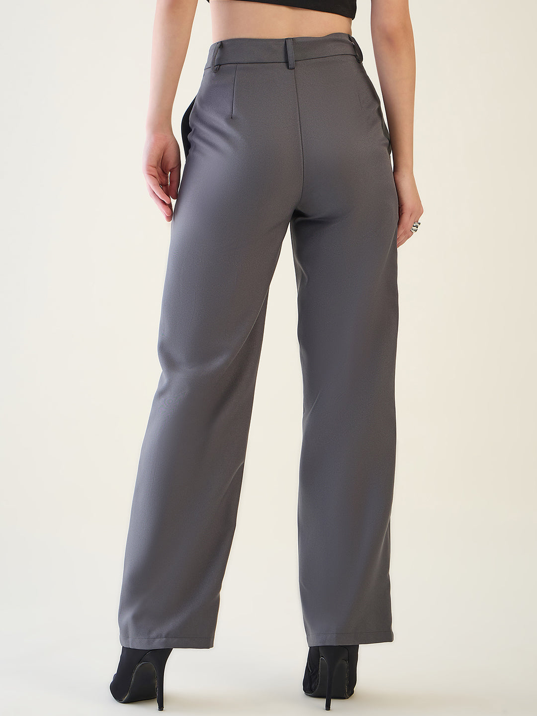Wrap-Front Trousers with Contoured Waist