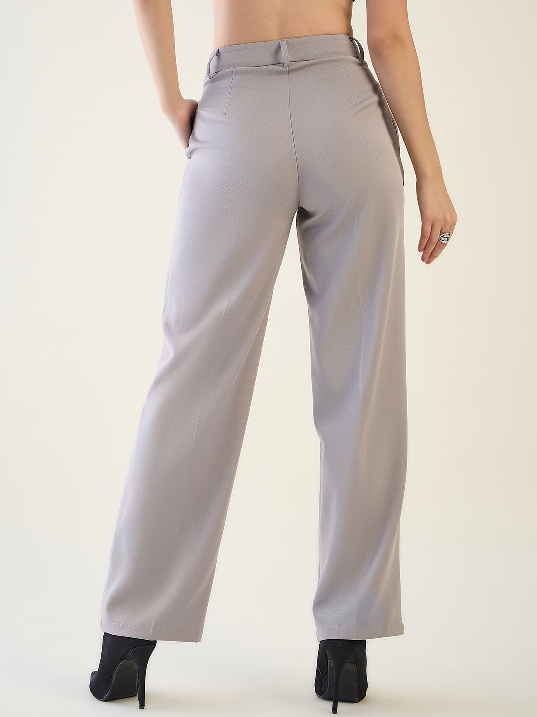 Wrap-Front Trousers with Contoured Waist
