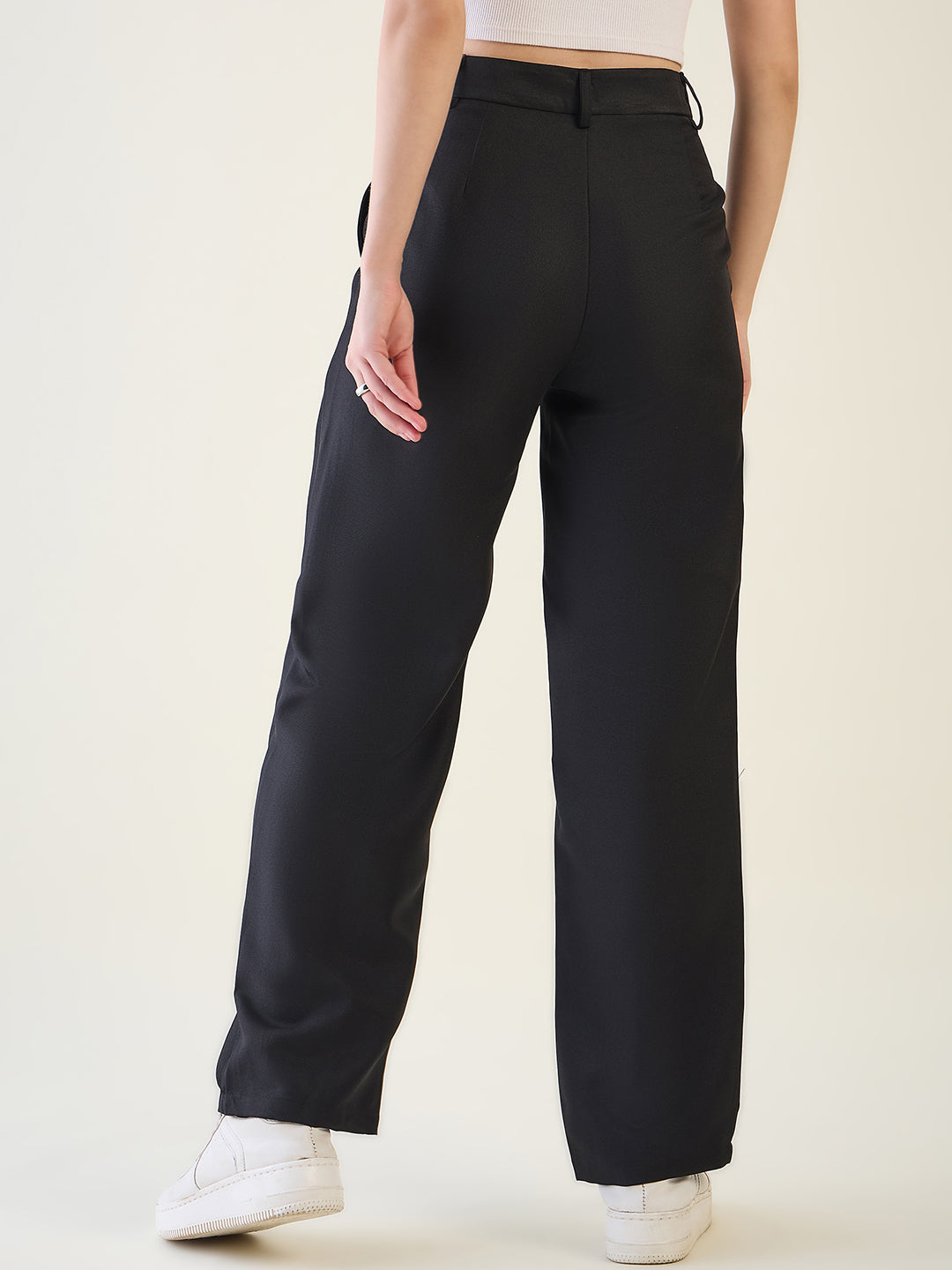 Wrap-Front Trousers with Contoured Waist