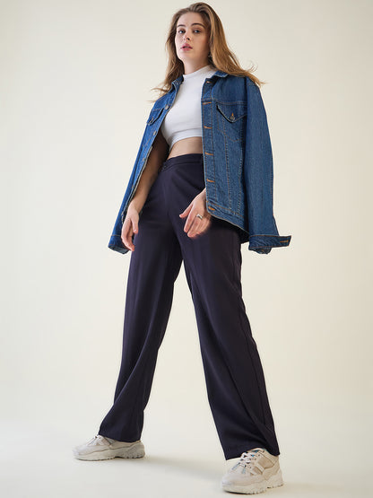 Wrap-Front Trousers with Contoured Waist