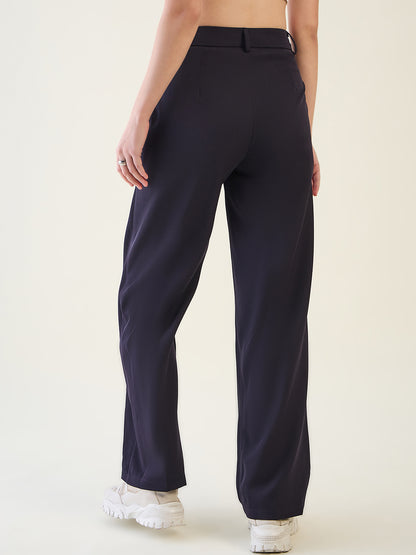Wrap-Front Trousers with Contoured Waist
