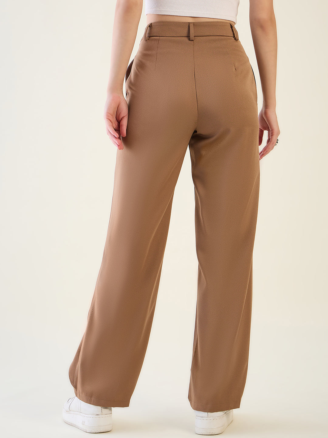 Wrap-Front Trousers with Contoured Waist