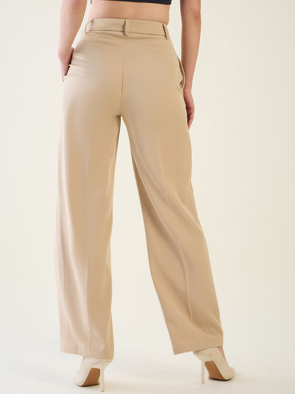 Wrap-Front Trousers with Contoured Waist